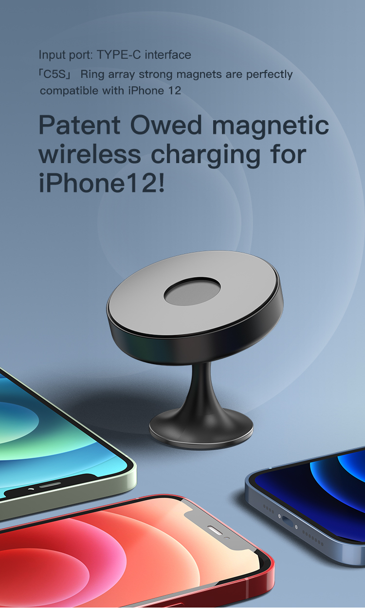 car mount magnetic wireless charger for iPhone 12